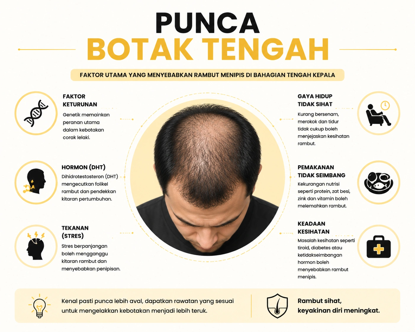 punca botak tengah